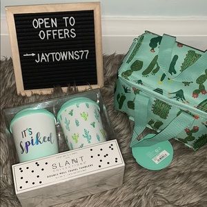 Cactus lunch pail and tumblers